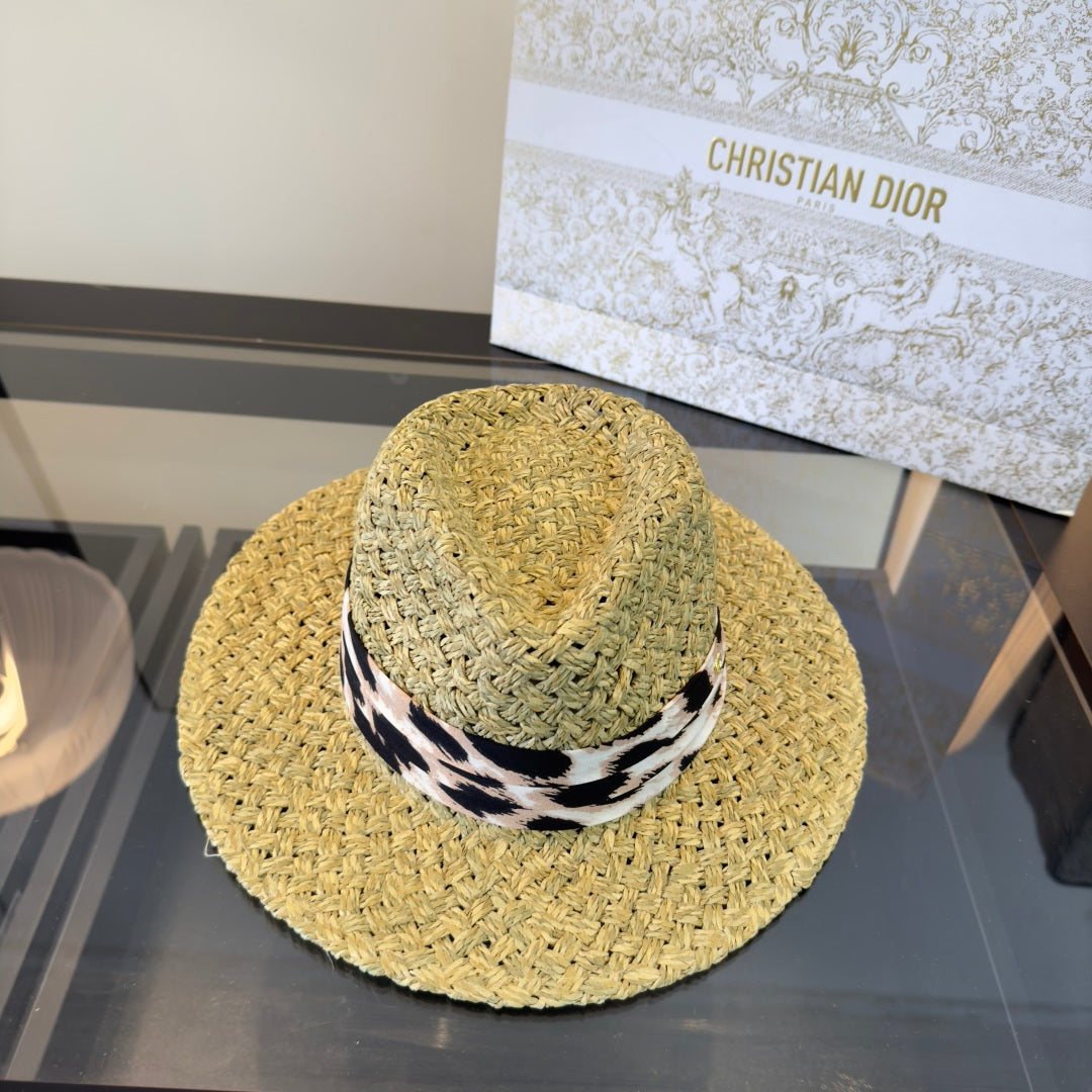 DIOR 26S STRAW BOATER HAT STYLE 164
