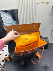 CISALPIN BACKPACK 45 IN BROWN GOYARDINE CANVAS AND CALFSKIN