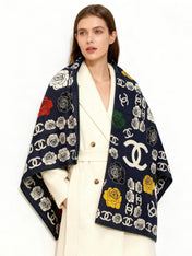 CHANEL 25S SCARF 140 CM IN CASHMERE AND SILK 943338