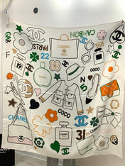 CHANEL 25S SCARF 135 CM IN CASHMERE SILK 943655