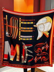 HERMES 25S SCARF 140 IN SILK CASHMERE 989480