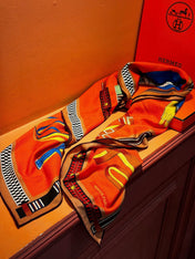 HERMES 25S SCARF 140 IN SILK CASHMERE 989482