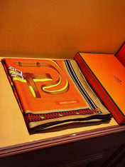 HERMES 25S SCARF 140 IN SILK CASHMERE 989482