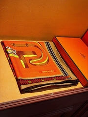 HERMES 25S SCARF 140 IN SILK CASHMERE 989482