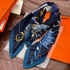 HERMES 25S SCARF 140 IN SILK CASHMERE 989486