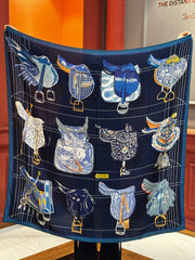 HERMES 25S SCARF 140 IN SILK CASHMERE 989486