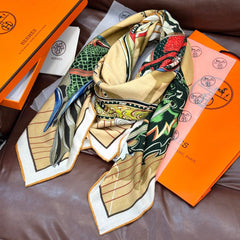 HERMES 25S SCARF 140 IN SILK CASHMERE 989487