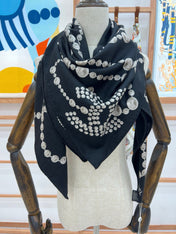 CHANEL 25S SCARF 140 IN CASHMERE 991649