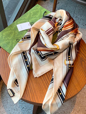 GUCCI 26S SCARF 140 IN CASHMERE AND SILK 290756