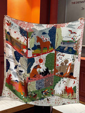 HERMES 26S SCARF 140 IN CASHMERE AND SILK 303102