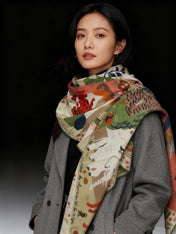 HERMES 26S SCARF 140 IN CASHMERE AND SILK 303102