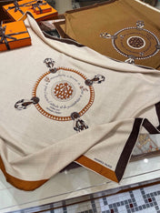 HERMES 26S SCARF 140 IN CASHMERE AND SILK 304240