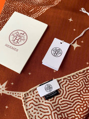 HERMES 26S SCARF 140 IN CASHMERE AND SILK 304680
