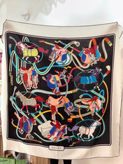 GUCCI 26S SCARF 135 IN CASHMERE AND SILK 315140