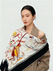 GUCCI 26S SCARF 135 IN CASHMERE AND SILK 315141