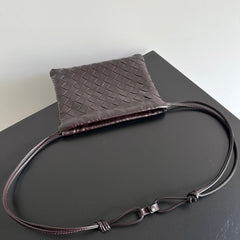 SMALL DUSTBAG 21 IN DARK BROWN LAMBSKIN