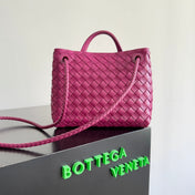 BOTTEGA VENETA 25S ANDIAMO 25 IN RASPBERRY PINK CALFSKIN