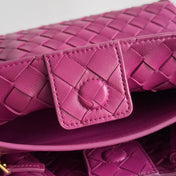 BOTTEGA VENETA 25S ANDIAMO 25 IN RASPBERRY PINK CALFSKIN