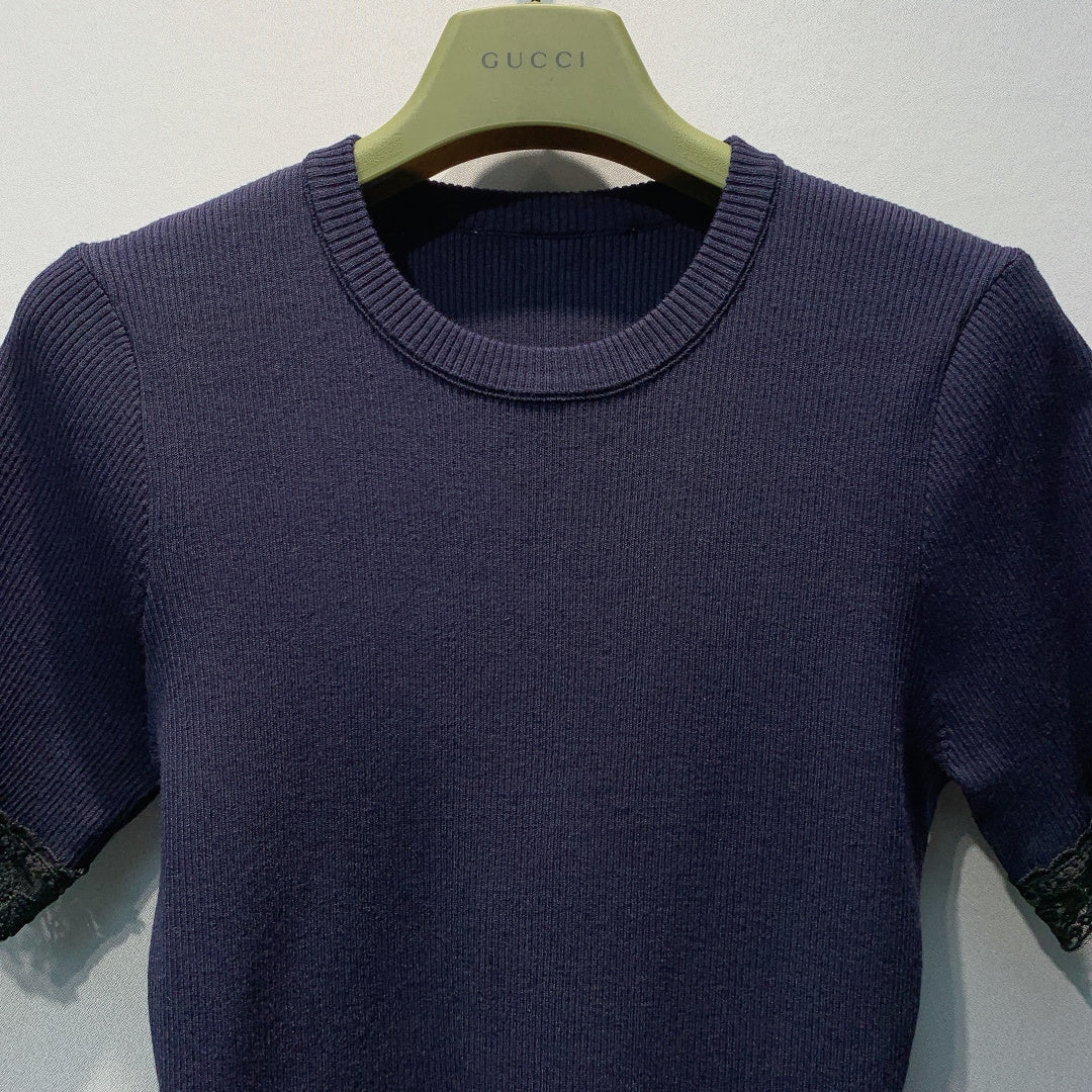 GUCCI 26S SHORT-SLEEVE KNIT T-SHIRT 469