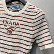 PRADA 26S SHORT-SLEEVE KNIT TOP 1042
