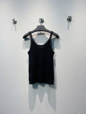 PRADA 26S LACE-TRIMMED SLEEVELESS TOP 1001