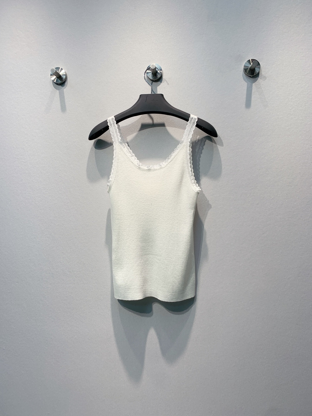 PRADA 26S LACE-TRIMMED SLEEVELESS TOP 1000