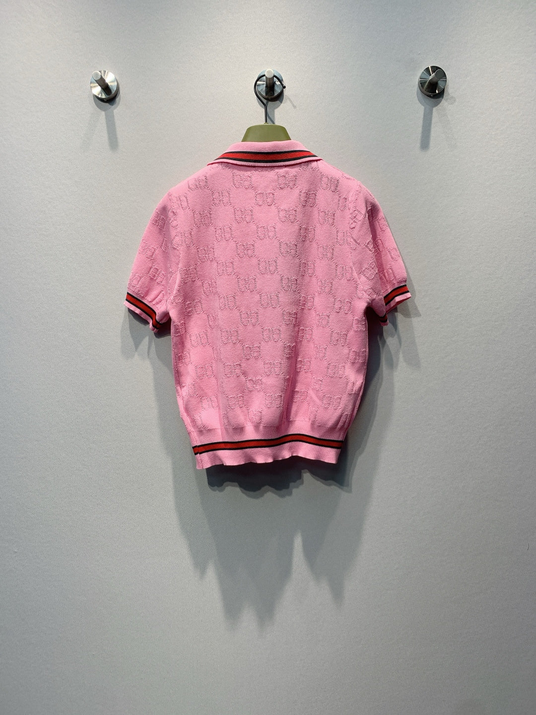 GUCCI 26S SHORT-SLEEVE KNIT POLO SHIRT 378