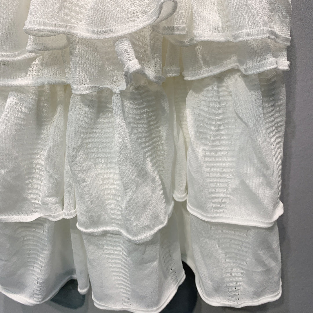 ZIMMERMANN 26S SLEEVELESS RUFFLE MINI DRESS 290