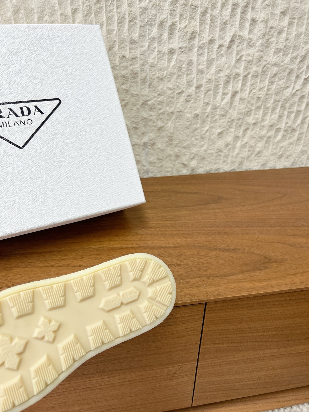 PRADA 25S PLATFORM FUR-LINED MULES IN EARTH BROWN SUEDE