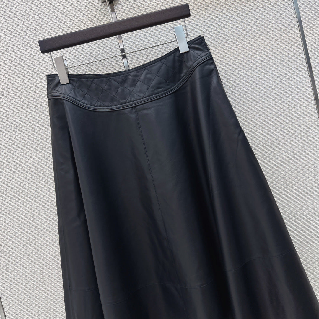 HERMES 26S LEATHER SKIRT 798