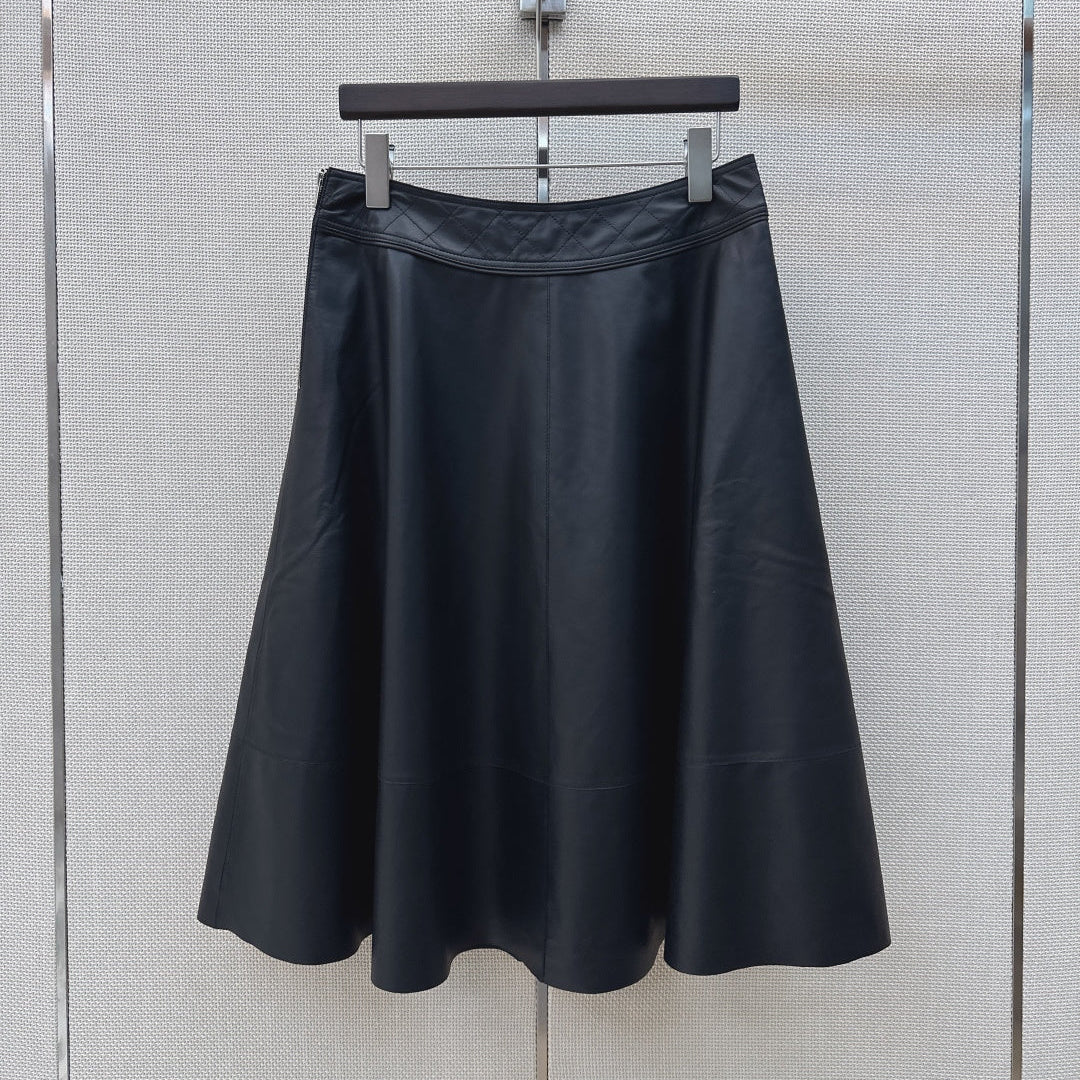HERMES 26S LEATHER SKIRT 798