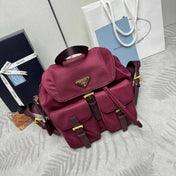 PRADA 25S RE-EDITION 1978 SMALL BACKPACK 28 IN BURGUNDY RE-NYLON