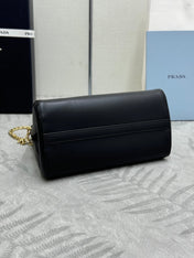 PRADA 25S ENCHAINE MINI BAG 22 IN BLACK CALFSKIN GOLD HARDWARE