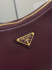 PRADA 25S AIMEE MEDIUM SHOULDER BAG 31 IN BURGUNDY CALFSKIN