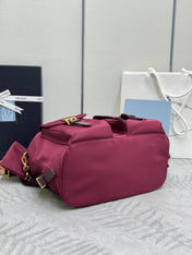 PRADA 25S RE-EDITION 1978 SMALL BACKPACK 32 IN BURGUNDY RE-NYLON