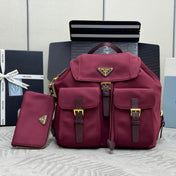 PRADA 25S RE-EDITION 1978 SMALL BACKPACK 32 IN BURGUNDY RE-NYLON