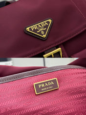 PRADA 25S RE-EDITION 1978 SMALL BACKPACK 32 IN BURGUNDY RE-NYLON
