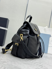 PRADA 25S EXPLORE MEDIUM BACKPACK 29 IN BLACK CALFSKIN GOLD HARDWRE