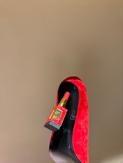 BALMAIN 26S HIGH HEELS 100 MM IN RED SUEDE
