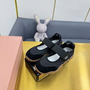 BALLERINAS SHOES IN BLACK TYRE TECHNICAL FABRIC AND SUEDE