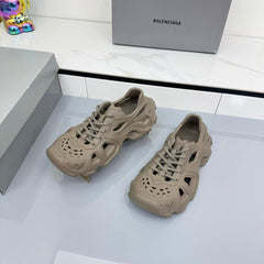 BALENCIAGA 25S SPIDER-MAN SNEAKERS IN TAUPE BROWN SYNTHETIC RUBBER