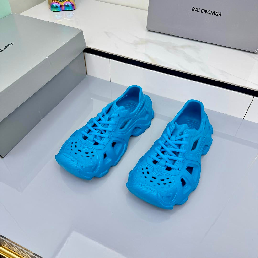 BALENCIAGA 25S SPIDER-MAN SNEAKERS IN BLUE SYNTHETIC RUBBER