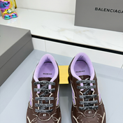 BALENCIAGA 25S SNEAKERS IN DEEP BROWN LEATHER