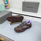 BALENCIAGA 25S SNEAKERS IN DEEP BROWN LEATHER