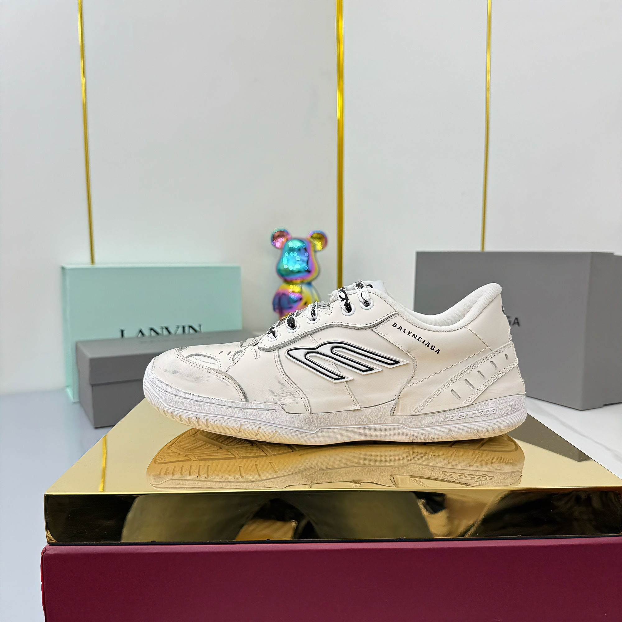 BALENCIAGA 25S SNEAKERS IN WHITE LEATHER