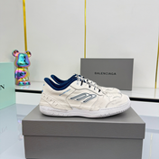 BALENCIAGA 25S SNEAKERS IN WHITE MIX DARK BLUE LEATHER