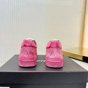 CHANEL 26S LOW-TOP SNEAKERS IN DARK PINK CALFSKIN