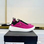 CHANEL 26S PLATFORM SNEAKERS IN PINK SUEDE WITH CC LOGO