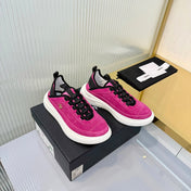 CHANEL 26S PLATFORM SNEAKERS IN PINK SUEDE WITH CC LOGO