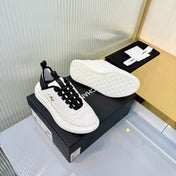 CHANEL 26S PLATFORM SNEAKERS IN WHITE SUEDE WITH CC LOGO